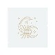 image 1 of Zodiac Scorpio Horoscope In Gold & White Dining Splash Back | White