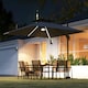 image 10 of Outsunny 2.5m Cantilever Parasol with Solar Powered LED Lights, Double Top Square Overhanging Garden Parasol with 360 Rotation, Tilt Adjustment, Crank Handle, Khaki | Brown