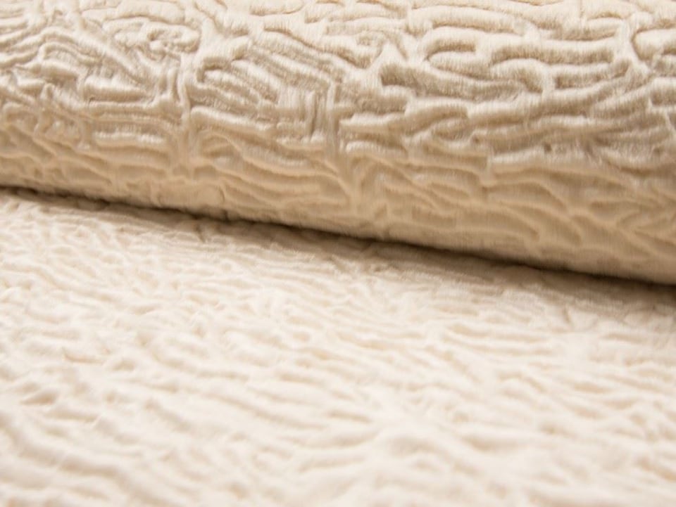 Beige Persia Faux Fur Fabric for Dressmaking, Toy Making, 150cm / 59" Wide - per metre