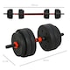 image 7 of HOMCOM 25kg Adjustable 2 IN 1 Barbell Dumbbells Weight Set for Body Fitness
