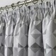 image 3 of Scandi Pencil Pleat Taped Lined Curtains - 168cm x 183cm - Silver