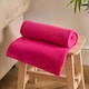 image 2 of OHS Soft Plush Polar Fleece Plain Throw Pink | Hot Pink - 150CMx200CM