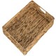 image 2 of Water Hyacinth Shallow Rectangular Storage Basket Brown | Brown | M