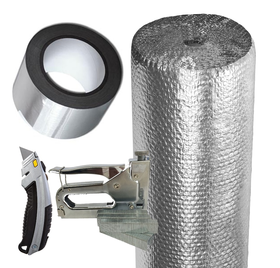 image 1 of EcoTec Shed Insulation Kit - 26.25m2 Insulation Roll & Fixing Items