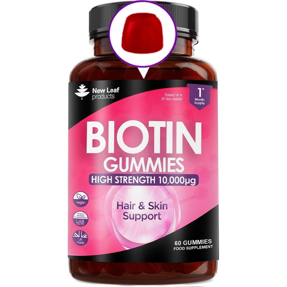 Biotin 10,000µg Vegan Gummies For Beauty, Hair, Skin & Nails
