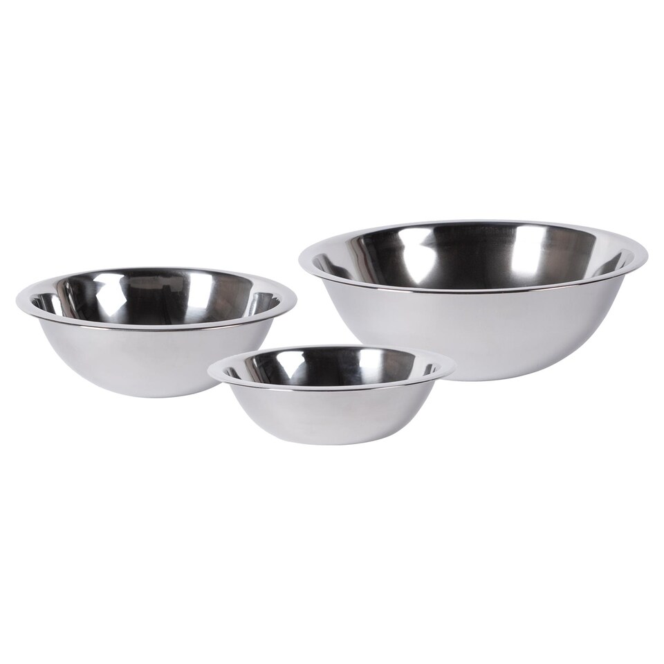 image 1 of Argon Tableware 3pc Stainless Steel Mixing Bowl Set