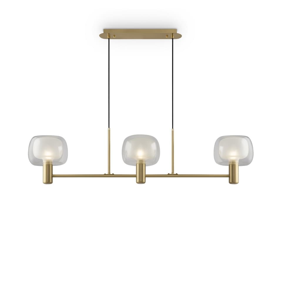 image 1 of Maytoni Vision Modern 3 Light Bar Pendant Ceiling Light Gold E14