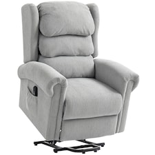 HOMCOM Power Lift Recliner Chair for Elderly, Velvet-Feel Electric Riser and Recliner Armchair for Living Room with USB Charging Port, Remote Control, 2 Side Pockets, Thick Padded Back, Grey | Grey