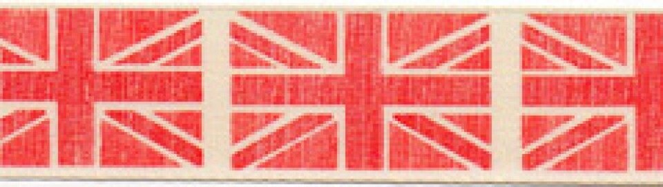 Berisfords 3 Red 25mm Union Jack Flag Ribbon for Dressmaking - per metre