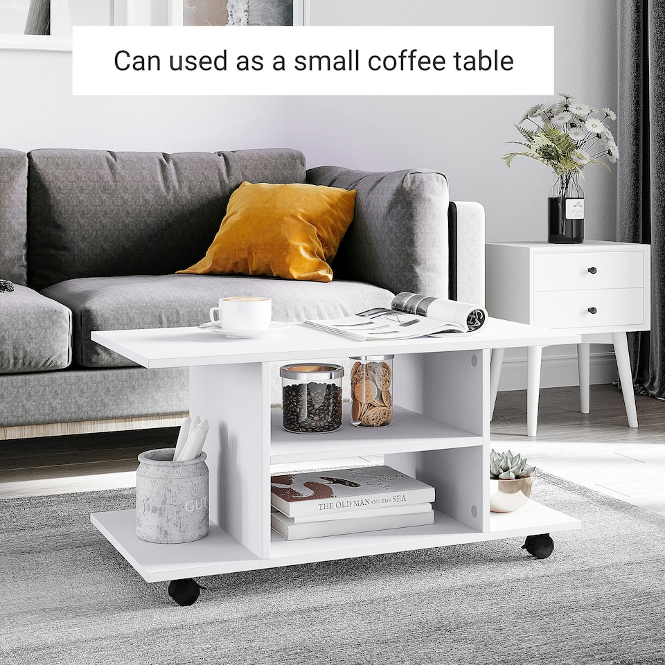image 1 of HOMCOM Modern TV Stand Entertainment Centre Storage Console Mobile Cabinet