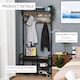 image 6 of HOMCOM Coat Rack Stand Shoe Storage Bench for Bedroom Living Room Entryway