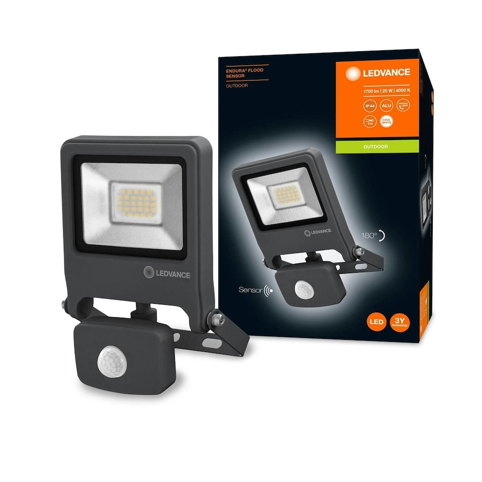 image 1 of Ledvance Endura Sensor Flood Light 20 W 4000 K Dg