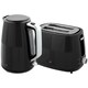 image 1 of HOMCOM 1.7L Fast Boil Electric Kettle and 2 Slice Water Toaster Set, Black