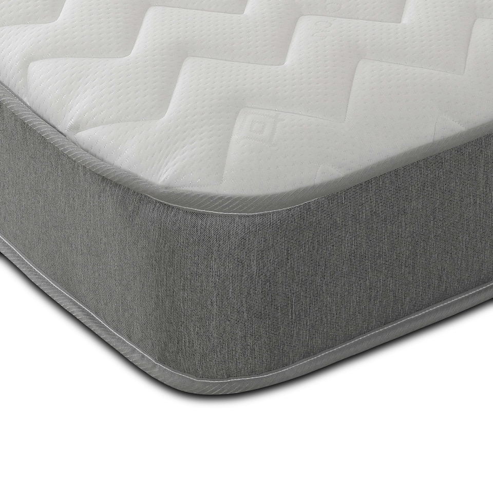 image 1 of Zig Zag Hybrid Pressure-Relieving Memory Foam Comfort - 19cm Deep, Soft Firmness | Grey | King