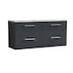 image 1 of Level 1200mm Wall Hung 4 Drawer Unit with Laminate Worktop - Dark Grey
