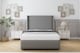 image 2 of Sloomy Stratford Pewter Dumfries Divan Bed Base 2 Drawers Foot-End With 54 Inch Wingback Headboard & 12 Inch Matching Footboard | Grey | Pewter | Small Double | 1