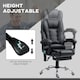 image 6 of Vinsetto Office Chair with 6 Point Massage and Back Heat, PU Desk Chair with Footrest Adjustable Height and Swivel Wheels, Back Reclining, Black
