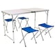 image 1 of Charles Bentley Odyssey 4 Seater Folding Portable Camping Furniture Set 4 Seater