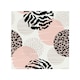 image 1 of Abstract Geometrics With Animal Print And Circles Splash Back | White