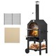 image 1 of Outsunny Charcoal Tall Ovan Pizza Maker BBQ Grill Outdoor Picnic w/ Thermometer