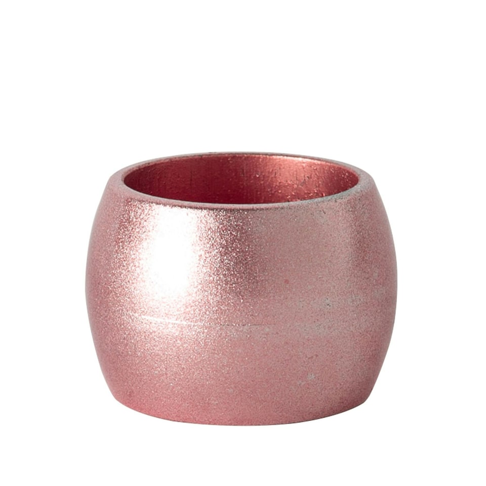 image 1 of Argon Tableware Metallic Napkin Rings - 4.5cm - Rose Gold - Pack of 6 | Pink | Rose Gold