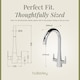 image 6 of Balterley Situla Kitchen Mono Mixer Tap with Dual Lever Handles, Curved Swivel Spout | Silver | Chrome | 1