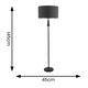 image 3 of ValueLights Marissa Black Stacked Ball Floor Lamp with Charcoal with Chrome Inner Lamp Shade and LED Bulb