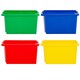 image 1 of Wham Stack & Store 4 x 35L Plastic Storage Boxes | Multi | 4