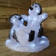 image 5 of 25cm Frosted Acrylic LED Penguins Playing Christmas Indoor Outdoor Decoration