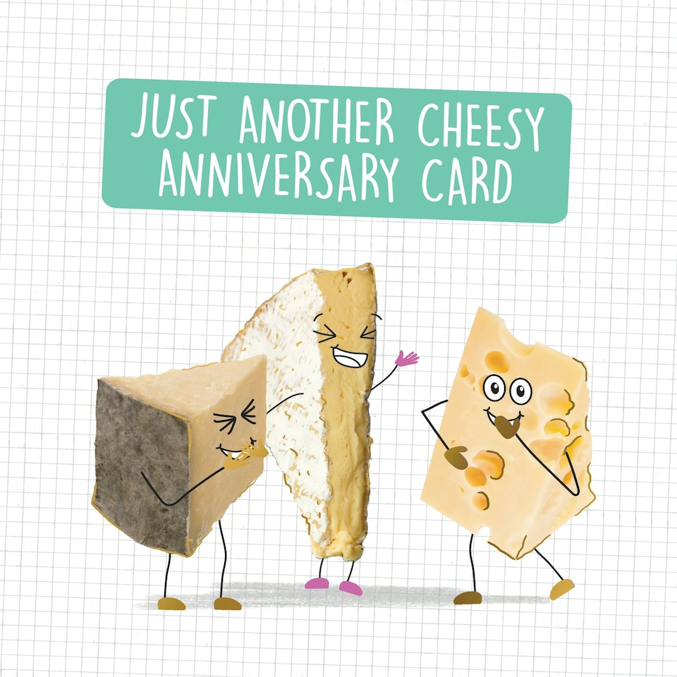 image 1 of Just Another Cheesy Anniversary Card - Funny Anniversary Card