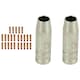 image 1 of 2 shroud & 25 x 1.0mm Contact Tips MIG Welding Binzel Style Euro Torch MB15