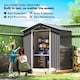 image 3 of Outsunny 6.5 x 3.5ft Metal Garden Shed, Outdoor Storage Shed for Tool Organization with Double Sliding Doors and 4 Vents for Garden, Patio, Dark Grey