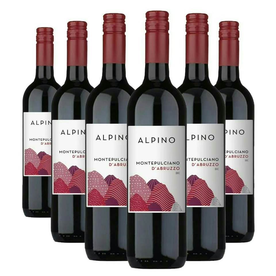 Case of 6 Alpino Montepulciano dAbruzzo 75cl Red Wine