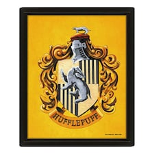 Harry Potter Hufflepuff 3D Framed Picture - Yellow - 25cm x 20cm