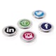 image 2 of Pack of 5 for 30mm Round Social Media Symbols Magnet by Premier Office