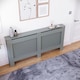 image 4 of Vida Designs Milton Radiator Cover Painted MDF Slatted Cabinet, Grey, 172cm