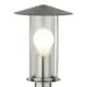 image 5 of Treviso - Brushed Stainless Steel Outdoor Post Light | Grey | Clear | 1