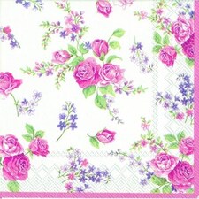 IHR Ideal Home Range Luncheon Napkins - Rosamond White | Multi
