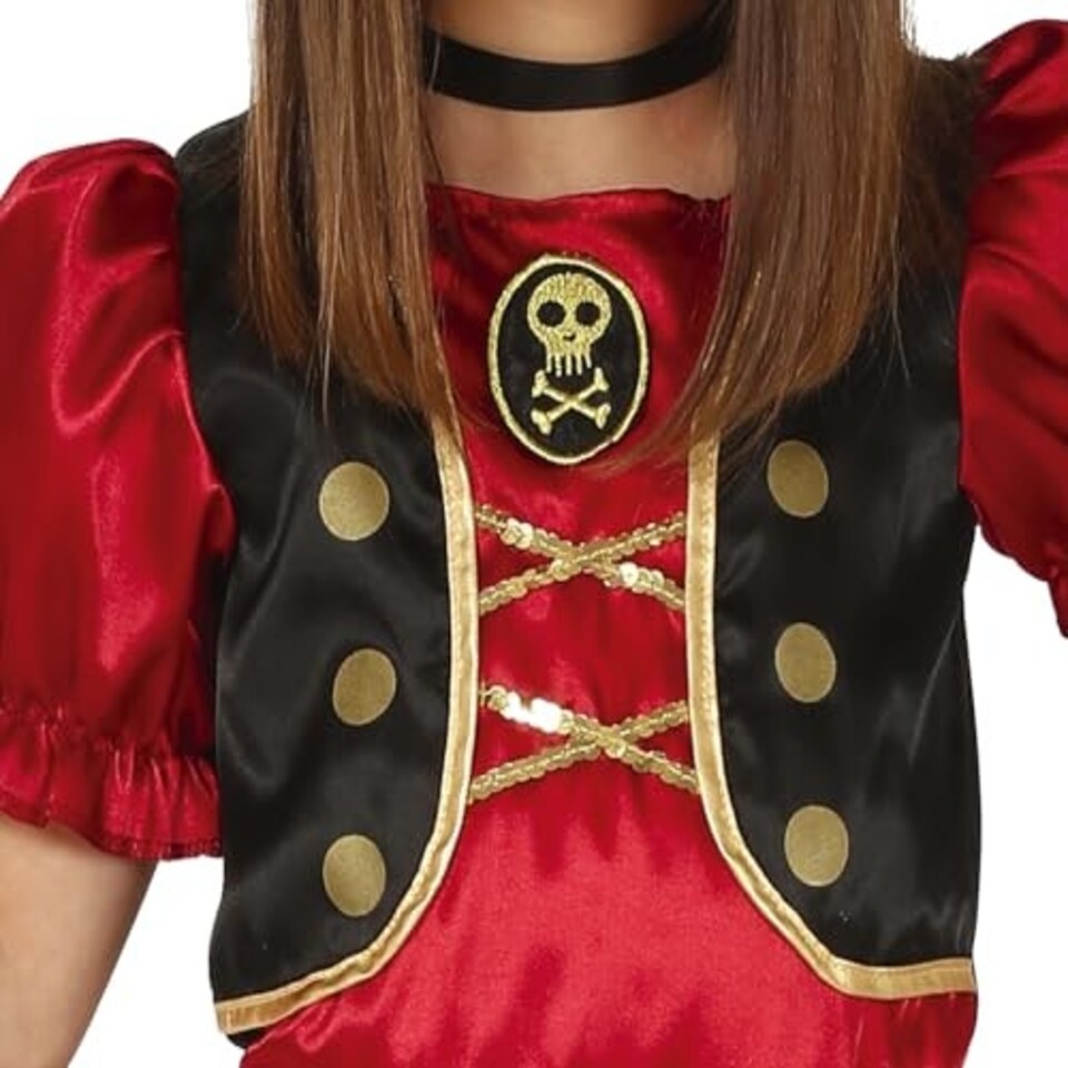 image 1 of Fancy Dress Child Pirate Black Red - 5-6 Years