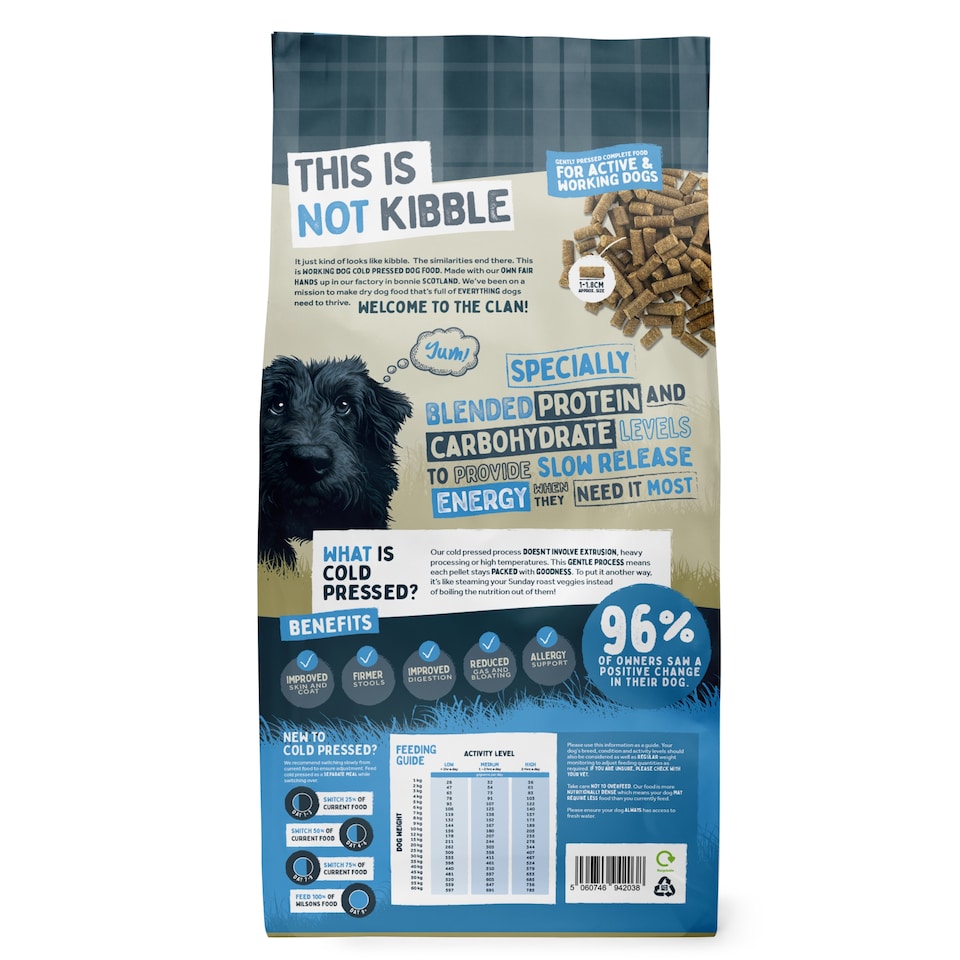 image 1 of Wilsons Fish Cold Pressed Working Dog Food Natural High Energy Protein Diet - 15kg bag