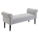 image 1 of HOMCOM Bed End Bench, Window Seat, Linen Chaise Lounge Sofa with Arm and Wooden Legs for Bedroom, Living Room, Grey