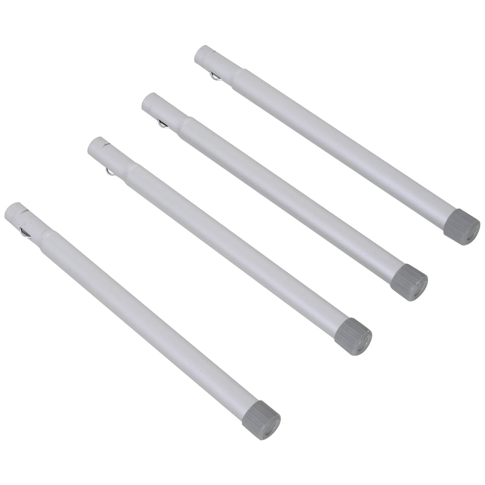 image 1 of Outsunny 4ft Aluminium Picnic Table w/Side Desktop Outdoor BBQ Party Portable