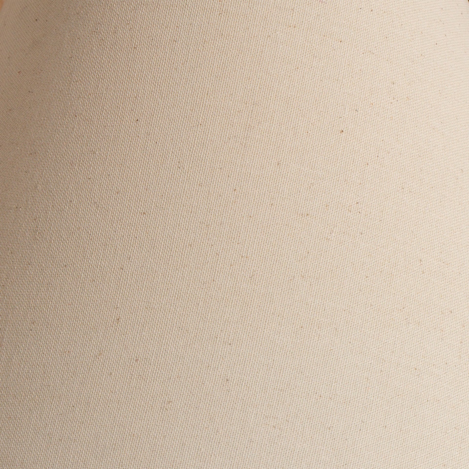 image 1 of 40cm Cream Slubby Cotton Empire Cylinder Table Lampshade Floor Lamp Shade
