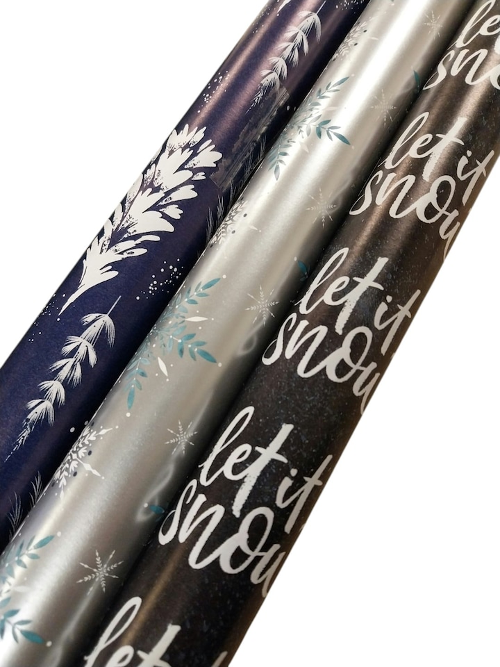 Pack of 4 3m Christmas Classic Gift Wrap