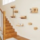 image 5 of COSTWAY 6Pcs Cat Wall Furniture Set Wall Mounted Shelves