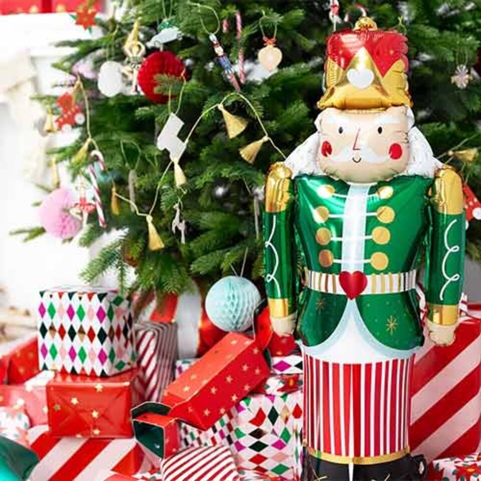 image 1 of Nutcracker Christmas Standing Giant Air Fill Foil Balloon 85cm / 34 in