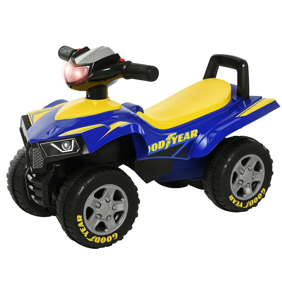 image 1 of HOMCOM Goodyear Baby Quad Ride-On Walker w/ Lights Horn Storage 18-36 Months