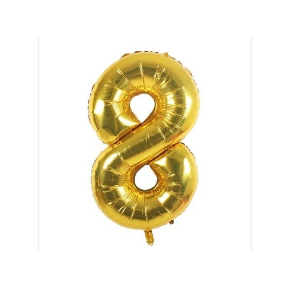 Realmax 8 Foil Balloon - Gold - One Size (UTSG20488)