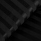 image 5 of OHS Satin Stripe Hotel Quality Duvet Cover and Pillowcase Set, Single - Black