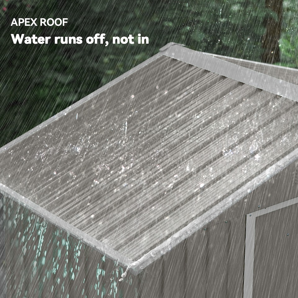 image 1 of Outsunny 6.5 x 3.5ft Metal Garden Shed, Outdoor Storage Shed for Tool Organization with Double Sliding Doors and 4 Vents for Garden, Patio, Grey